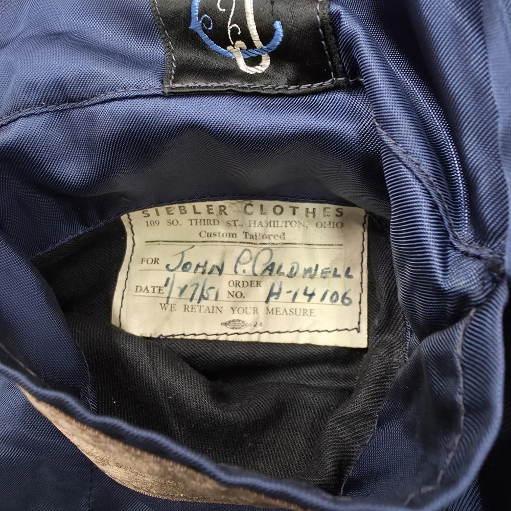 Vintage Siebler Custom Luxury Tailored Military Jacket Mens Medium 1951 USA Blue - Picture 4 of 16